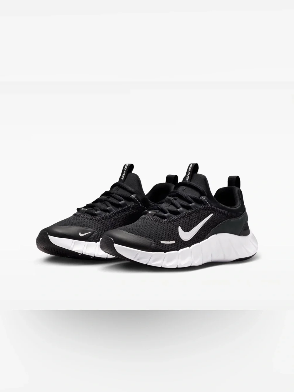 Nike Big Kids Nike Free Ride Black/White  Running Shoes 4.5 Youth NWT & Box
